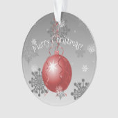 Rode Fancy kerstversiering Ornament (voorkant)