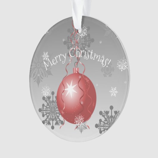 Rode Fancy kerstversiering Ornament (voorkant)