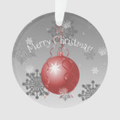 Rode Fancy kerstversiering Ornament (voorkant)