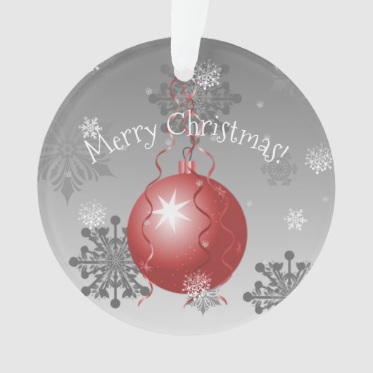 Rode Fancy kerstversiering Ornament (voorkant)