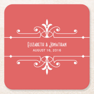 Rode Fancy Onderzetters voor sierpapier