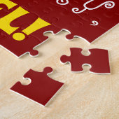 Rode, Faux Gold 23e verjaardag + aangepaste naam P Legpuzzel (Zijkant)