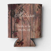 Rode Faux Lace bruid te worden Blikjeskoeler (Voorkant)