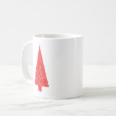 Rode feestboom. Rood en wit. Kerstmis. Koffiemok (Voorkant links)