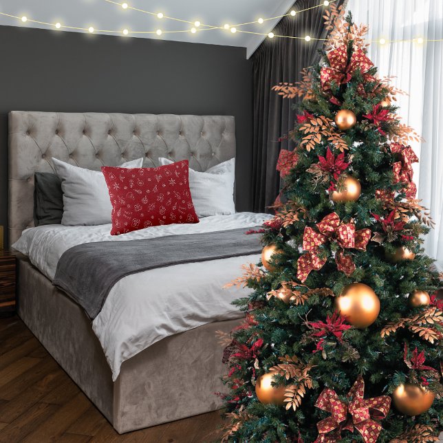 Rode feestdag accent kussen (Red Holiday Accent Pillow)