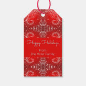 Rode feestdag cadeaulabel (Voorkant)