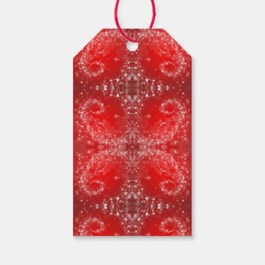 Rode feestdag cadeaulabel (Achterkant)