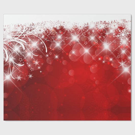 Rode feestdag cadeaupapier (Vlak)