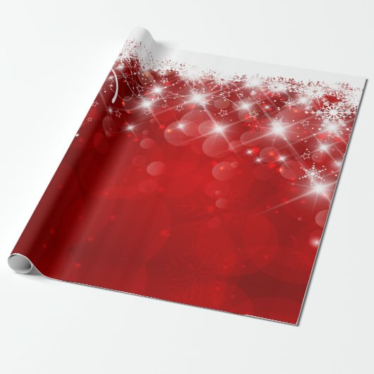 Rode feestdag cadeaupapier (Uitgerold)