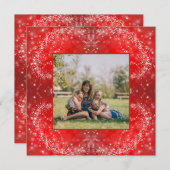 Rode feestdag feestdagenkaart (Voorkant / Achterkant)