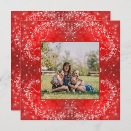 Rode feestdag feestdagenkaart (Voorkant / Achterkant)