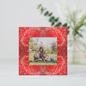 Rode feestdag feestdagenkaart (Staand voorkant)