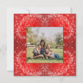 Rode feestdag feestdagenkaart (Voorkant)