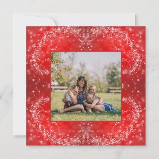 Rode feestdag feestdagenkaart (Voorkant)