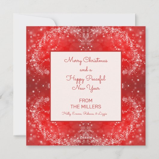 Rode feestdag feestdagenkaart (Achterkant)