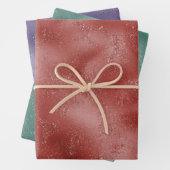 Rode feestdag Glitter Inpakpapier Vel (In situ)