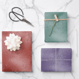 Rode feestdag Glitter Inpakpapier Vel