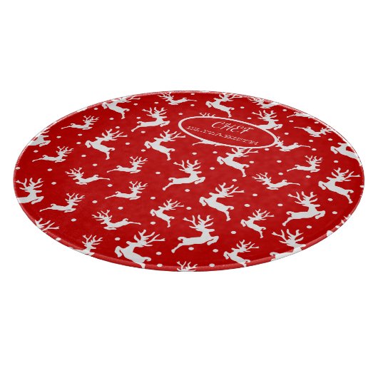 Rode feestdag met kerstavond snijplank (Hoek)