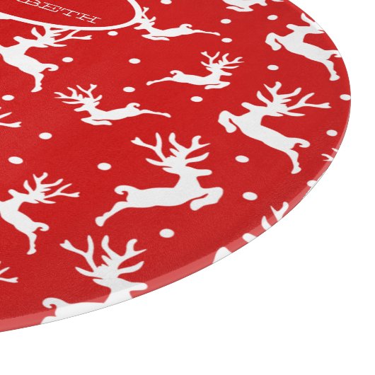 Rode feestdag met kerstavond snijplank (Hoek)