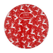 Rode feestdag met kerstavond snijplank (Voorkant)