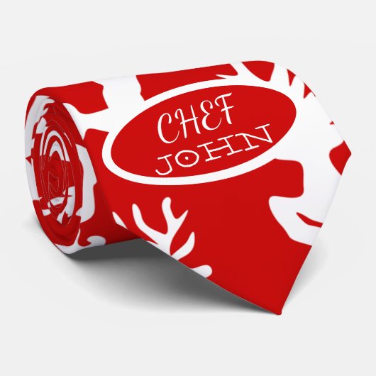 Rode feestdag met kerstavond stropdas (Opgerold)