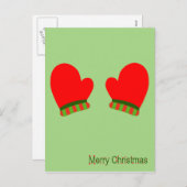 Rode feestdag Mittens (prettige kerst) Feestdagenkaart (Voorkant / Achterkant)