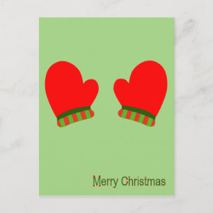 Rode feestdag Mittens (prettige kerst) Feestdagenkaart