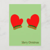 Rode feestdag Mittens (prettige kerst) Feestdagenkaart (Voorkant)