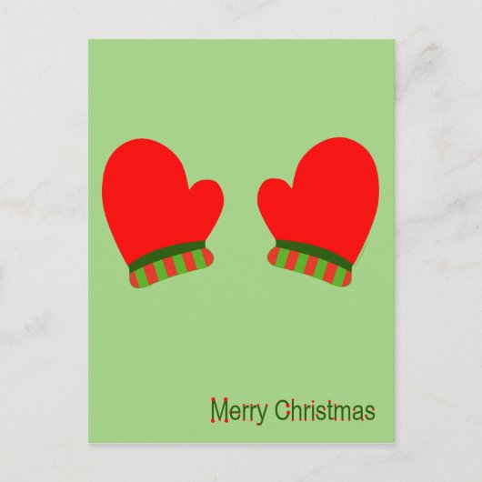 Rode feestdag Mittens (prettige kerst) Feestdagenkaart (Voorkant)