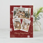 Rode feestdagen kerstcadeaus voor kerstcadeaus feestdagenkaart (Staand voorkant)