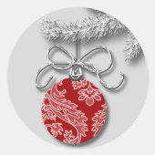 Rode feestdagen kerstkaarten Envelope zegels (Voorkant)