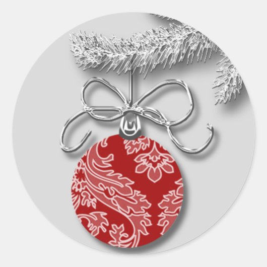 Rode feestdagen kerstkaarten Envelope zegels (Voorkant)