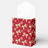 Rode feestelijk cadeautje tentdoos met gouden stri bedankdoosjes (Geopend)