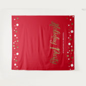 Rode feestelijke bedrijfsfeest gouden achtergrond wandkleed (Voorkant (horizontaal))