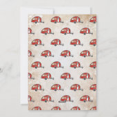 rode feestelijke camper boog foto kerst feestdagenkaart (Achterkant)