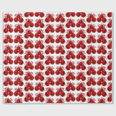 Rode feestelijke Jingle Bells Cadeaupapier (Vlak)