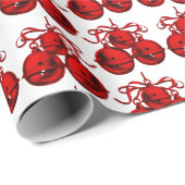 Rode feestelijke Jingle Bells Cadeaupapier (Rol Hoek)