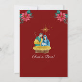 Rode Feestelijke Kerstavond Kaarslicht Service Kaart (Achterkant)