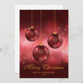 Rode feestelijke kerstcadeautjes met aangepaste te feestdagenkaart (Voorkant / Achterkant)