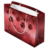 Rode feestelijke kerstcadeautjes met aangepaste te groot cadeauzakje (Achterkant Gekanteld)