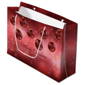 Rode feestelijke kerstcadeautjes met aangepaste te groot cadeauzakje (Voorkant Gekanteld)