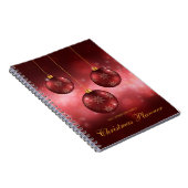 Rode feestelijke kerstcadeautjes met aangepaste te notitieboek (Rechterzijde)