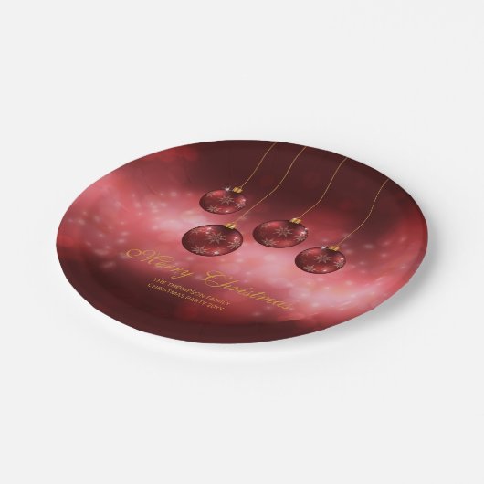 Rode feestelijke kerstcadeautjes met aangepaste te papieren bordje (Gekanteld)