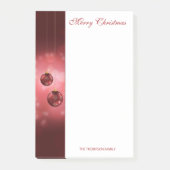 Rode feestelijke kerstcadeautjes met aangepaste te post-it® notes (Voorkant)