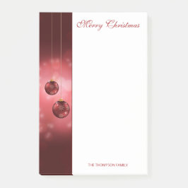 Rode feestelijke kerstcadeautjes met aangepaste te post-it® notes