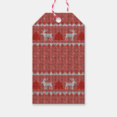 Rode feestelijke party cadeaulabel (Voorkant)