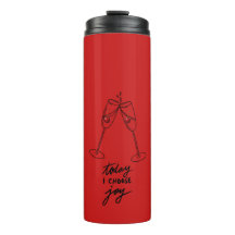 Rode Feestviering Party Cadeau Champagne Toast Tum