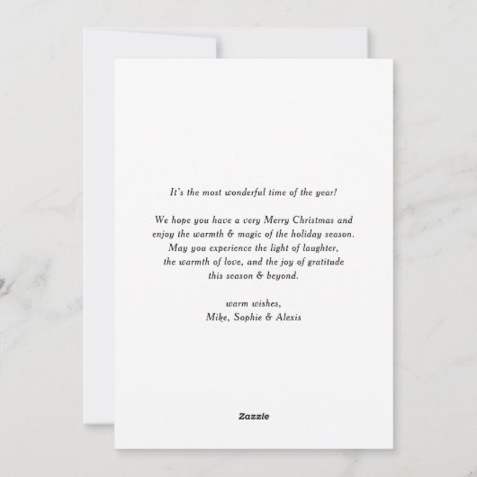 Rode Feliz Navidad Kalligrafie Kerstmis Feestdagenkaart (Achterkant)