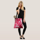 Rode Feliz Navidad Tote Kerst vieren Bag (Op model)