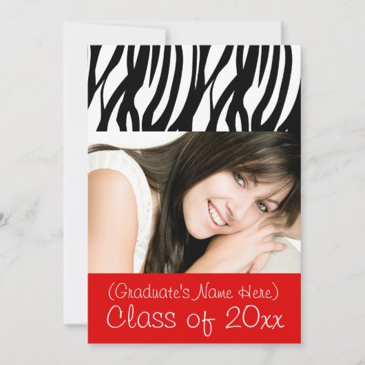 Rode Feminine-Afstuderen of partij nodigt uit Kaart (Voorkant)